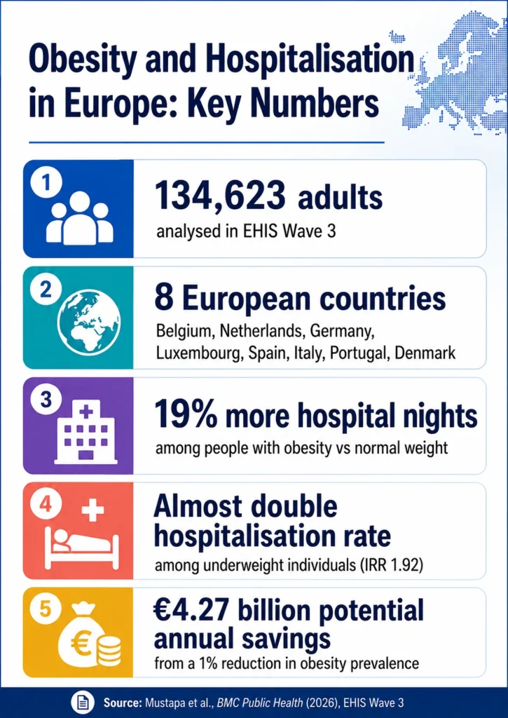 Obesity and Hospitalisation in Europe: Key Numbers